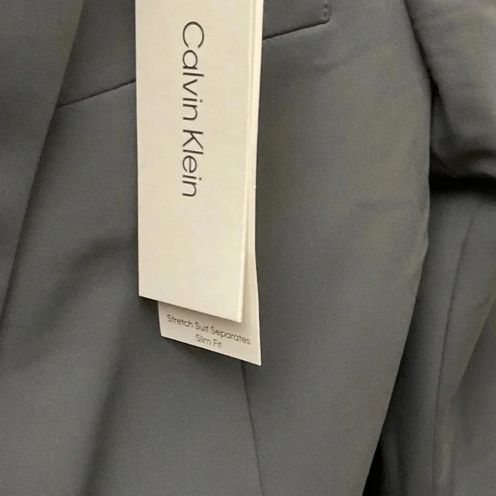 Calvin Klein Big Boys Ebony Slim-Fit Stretch Performance Suit Jacket Size 18 NWT